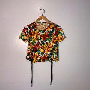 Zara Trafaluc Small Tropical Top